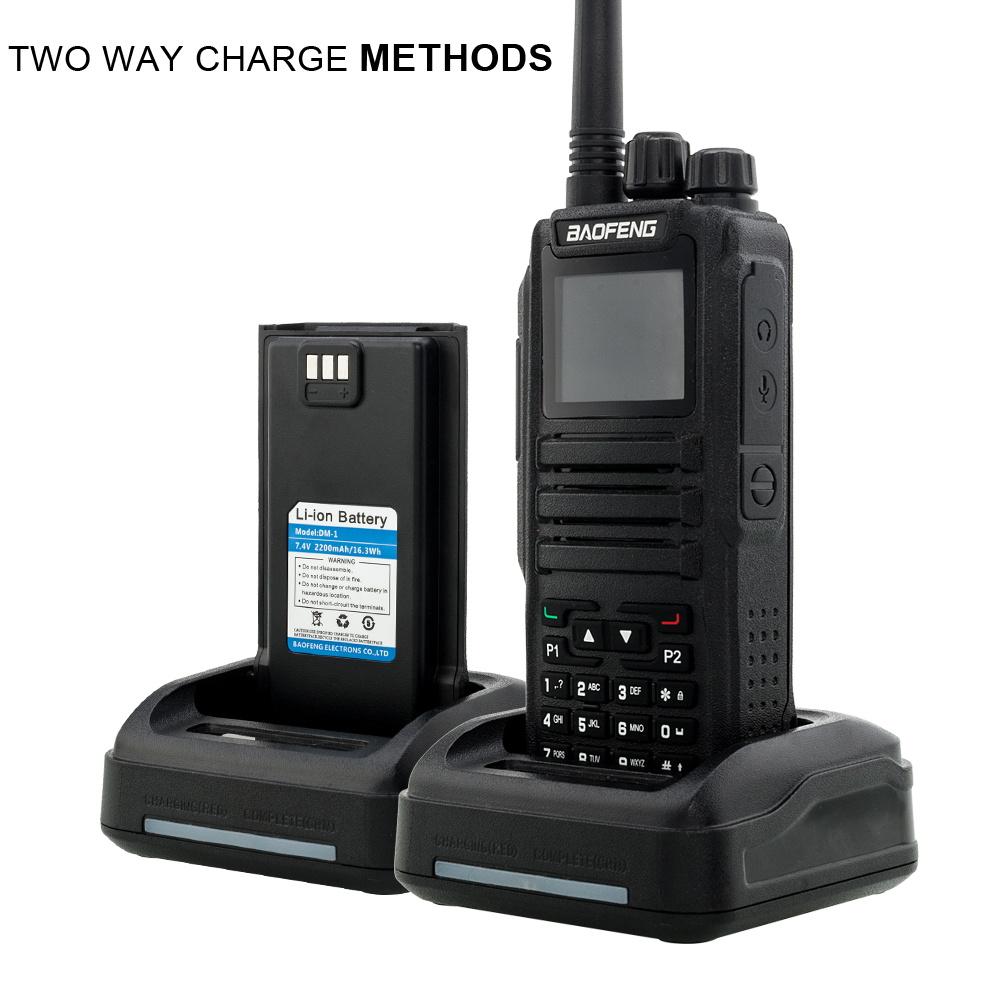 Baofeng DM-1701 Tier II Digital Analog /& DMR Two Way Radio V//UHF Walkie Talkie
